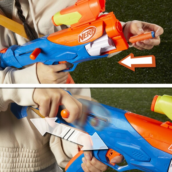 Pack 3 blasters Nerf N Series Gear Up avec 18 fléchettes N1