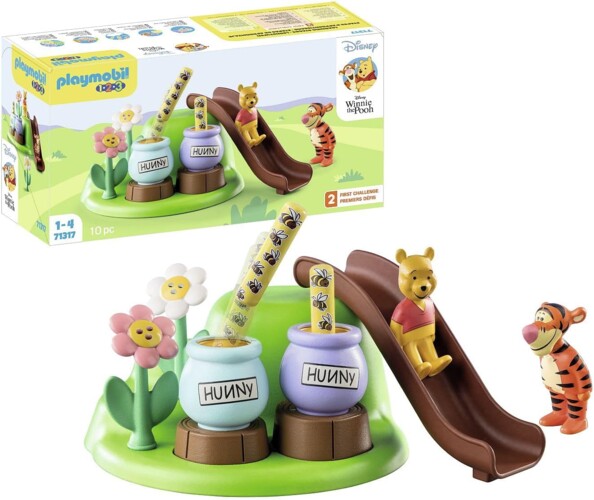 Playmobil 1.2.3 - Winnie l'ourson et Tigrou avec jardin d'abeilles