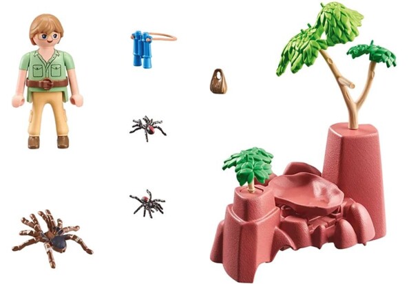 Contenu Playmobil Rocher avec araignée géante