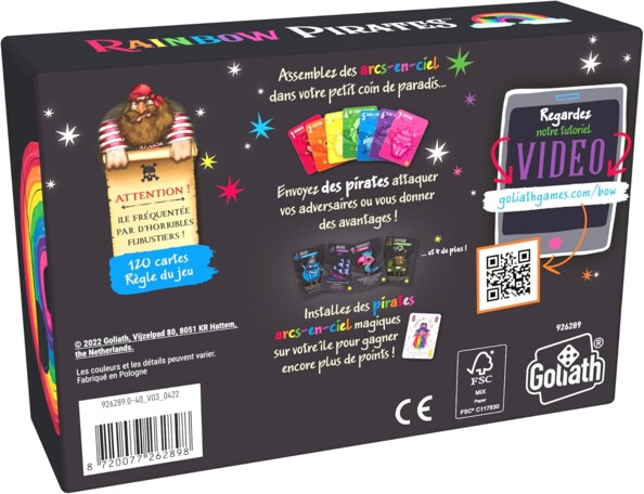 Rainbow Pirates - Jeu de cartes colorées