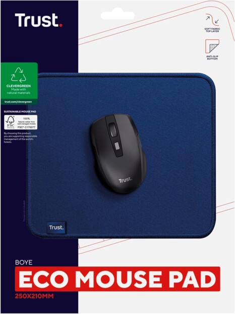 Tapis de souris Boye Eco Mousepad Trust dans son emballage cartonné