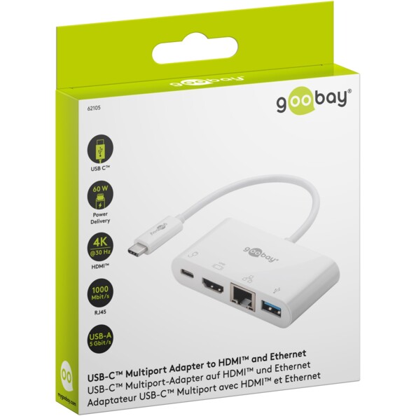 Adaptateur USB-C vers HDMI / RJ45 / USB-A / USB-C