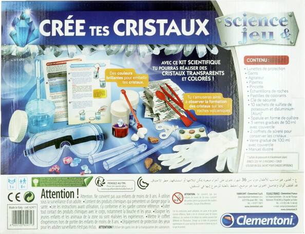 Coffret scientifique Crée tes Cristaux par Clementoni
