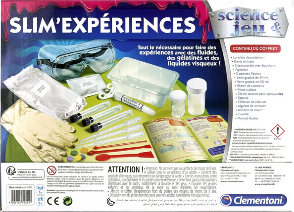 Coffret scientifique Slim'Expériences par Clementoni