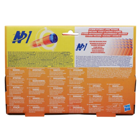 Lance-fléchettes Nerf N Series Ward avec 2 fléchettes N1 pour bataille rapide