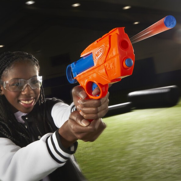 Lance-fléchettes Nerf N Series Ward avec 2 fléchettes N1 pour bataille rapide