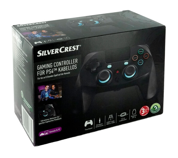Manette sans fil SilverCrest pour PS4 avec bluetooth et pavé tactile
