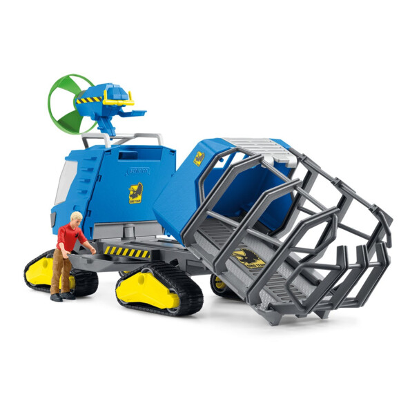 Véhicule Dino Team Schleich à hélice verte et figurine ranger