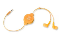 Écouteurs intra-auriculaires rétractables - Orange
