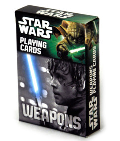 jeu de cartes à jouer star wars motifs armes pistolets laser sabre laser