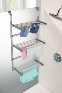 Étendoir à linge pour douche - 3 étages