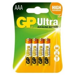 Pack de 8 piles alcalines AAA (LR03) GP Ultra.