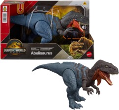 Figurine dinosaure Abelisaurus articulée avec rugissement féroce Jurassic World