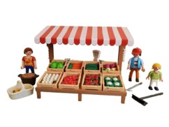 Marchand avec stand de légumes 6121 vendu en sachet