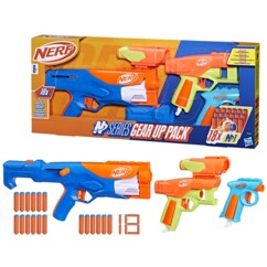 Pack 3 blasters Nerf N Series Gear Up avec 18 fléchettes N1