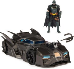 Batmobile tout-terrain avec lance-grappin et figurine Batman
