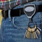 porte clé extensible avec corde kevlar 90 cm super duty key bak avec fixation pince ceinture mise en situation avec clés