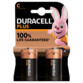 2 piles alcaline LR14 type C 1,5 V Duracell