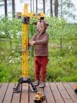 Mise en situation Grue électrique avec Bras de préhension, treuil Cabine, Plateforme de Chargement