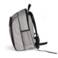 Sac de pique-nique gris vu de profil avec petite poche latérale