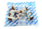 Sachet transparent contenant deux figurines de vaches adultes et un petite veau Playmobil en plastique