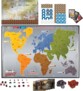 Risk Legacy  avec cartes, unittés militaires, pions, dés, autocollants