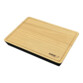 Planche à steak en chêne massif 27 x 19,5 cm avec rebord et base noire