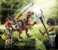 Figurines Dino Rise Deinonychus et Guerriers