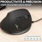 Souris optique ergonomique filaire M-W-ERGO 7600 dpi