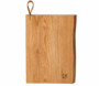 Planche à découper chêne massif 35x24x2 Rio Lindo Gifts avec lanière cuir et bord naturel